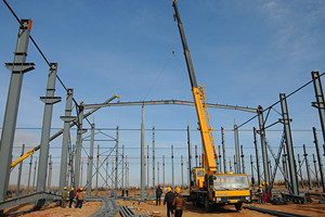 Group 인스파이어 카지노 Industrial Park의 PC 워크숍의 강철 구조 "상부 빔"